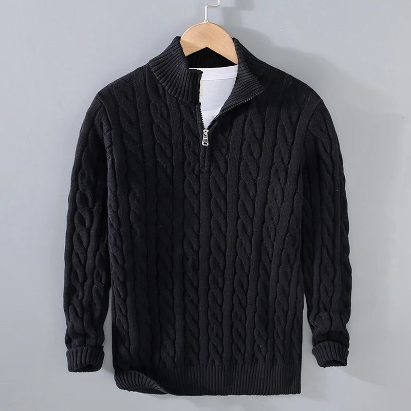 Lancaster & Wilde™ - Cotton Zip Sweater