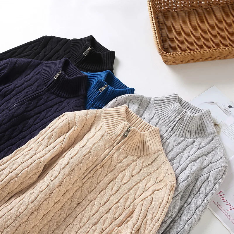 Lancaster & Wilde™ - Cotton Zip Sweater