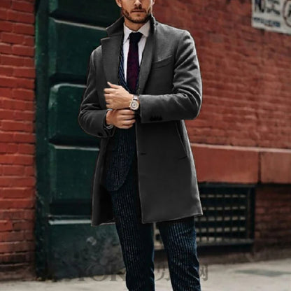 Spring Men's Woolen Mid Coats