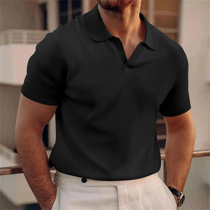 Casual V Neck Textured Shirts